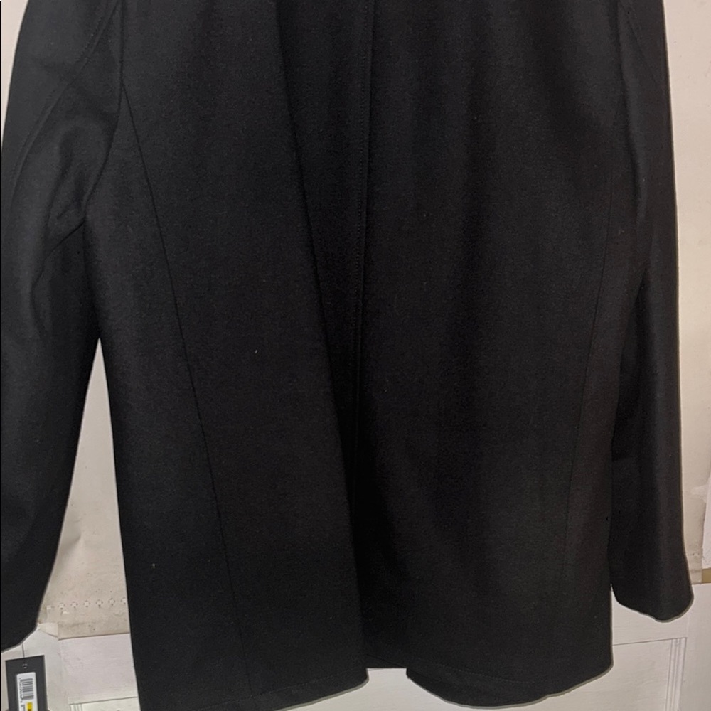 Kenneth Cole New York Black Peacoat Wool Blend - Picture 11 of 11